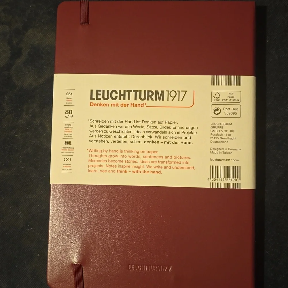 ❤️BUY 5 GET 3 FREE   Leuchtturm1917 Dotted Notebook Medium (A5), Retail $25.50US